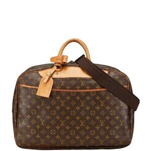 Louis Vuitton Monogram Alize Boston Bag Brown Leather